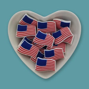 American Flag Silicone Focal Beads,DIY Craft Supplies