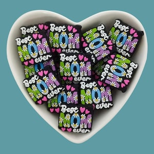 Best MOM Ever Silicone Focal Beads,MOM Silicone beads, Mother's day beads,Bulk Silicone Beads ,Silicone Beads DIY