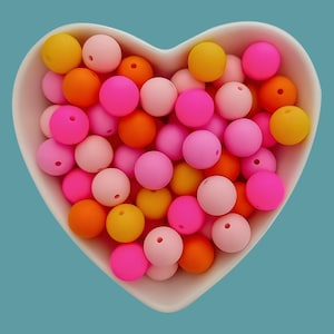 15mm,12mm ,9mm Round Silicone Bead, 5 color mix Silicone Beads ,Silicone  Beads Loose Mixed,Silicone Bead Wholesale