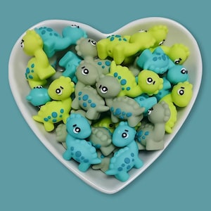 3D Dinosaur  Focal Beads ,Dinosaur Silicone Focal Beads,Silicone Beads DIY, Making Necklace Bracelet Lanyard pens