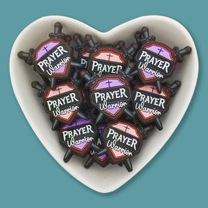 Prayer Warrior Shield Sword Focal Beads, Faith Silicone Beads,Bulk Silicone Beads ,Silicone Beads DIY