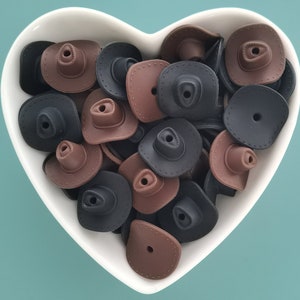 Perlina in silicone a forma di cappello da cowboy, perlina in silicone all'ingrosso, perlina in silicone all'ingrosso