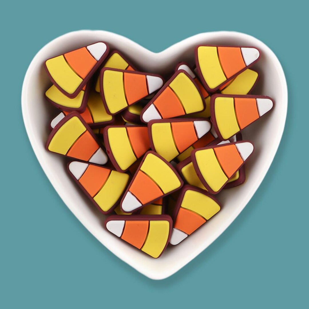 Corn Silicone Rings Candy Corn Silicone Focal Beads,halloween Fall DIY Craft Supply - Etsy