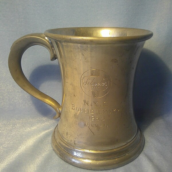 vintage pewter Sheffield England beer stein