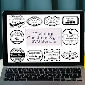 Vintage Weihnachts-Zeichen-Svg Bundle | Retro Weihnachtszeichen svg | Vintage Weihnachts-Zeichen svg | Bauernhaus Weihnachten Zeichen svg | weihnachts svg