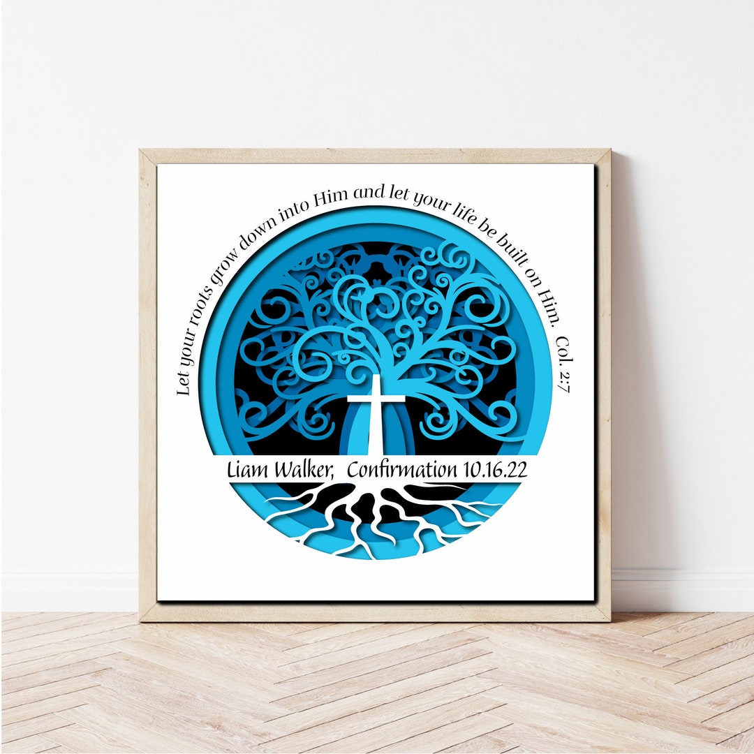 Christian Shadow Box Svg, Christian Multi Layer Svg, Confirmation Svg