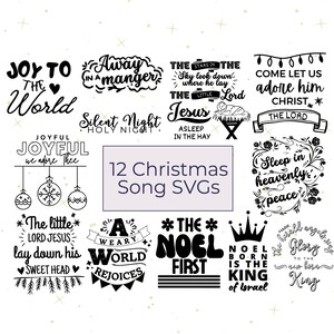 Weihnachtssong svg bündel | Christliche Weihnacht | svg paket | Weihnachten svg bund | Weihnachtslied svg | Weihnachten svg | Weihnachten png