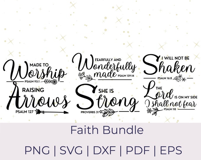 Bible Verse Svg Bundle | Scripture Svg | Faith Svg | Chrisitan Svg ...