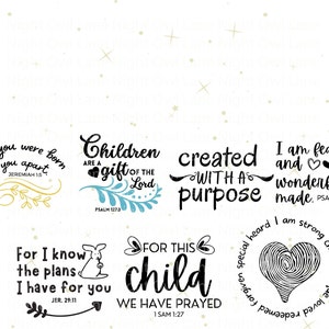 Pacote svg de versículos bíblicos para bebês | escritura svg | Bebê cristão svg | bebê svg | Versículo da Bíblia svg | SVG cristão | pacote SVG | bebê fé svg