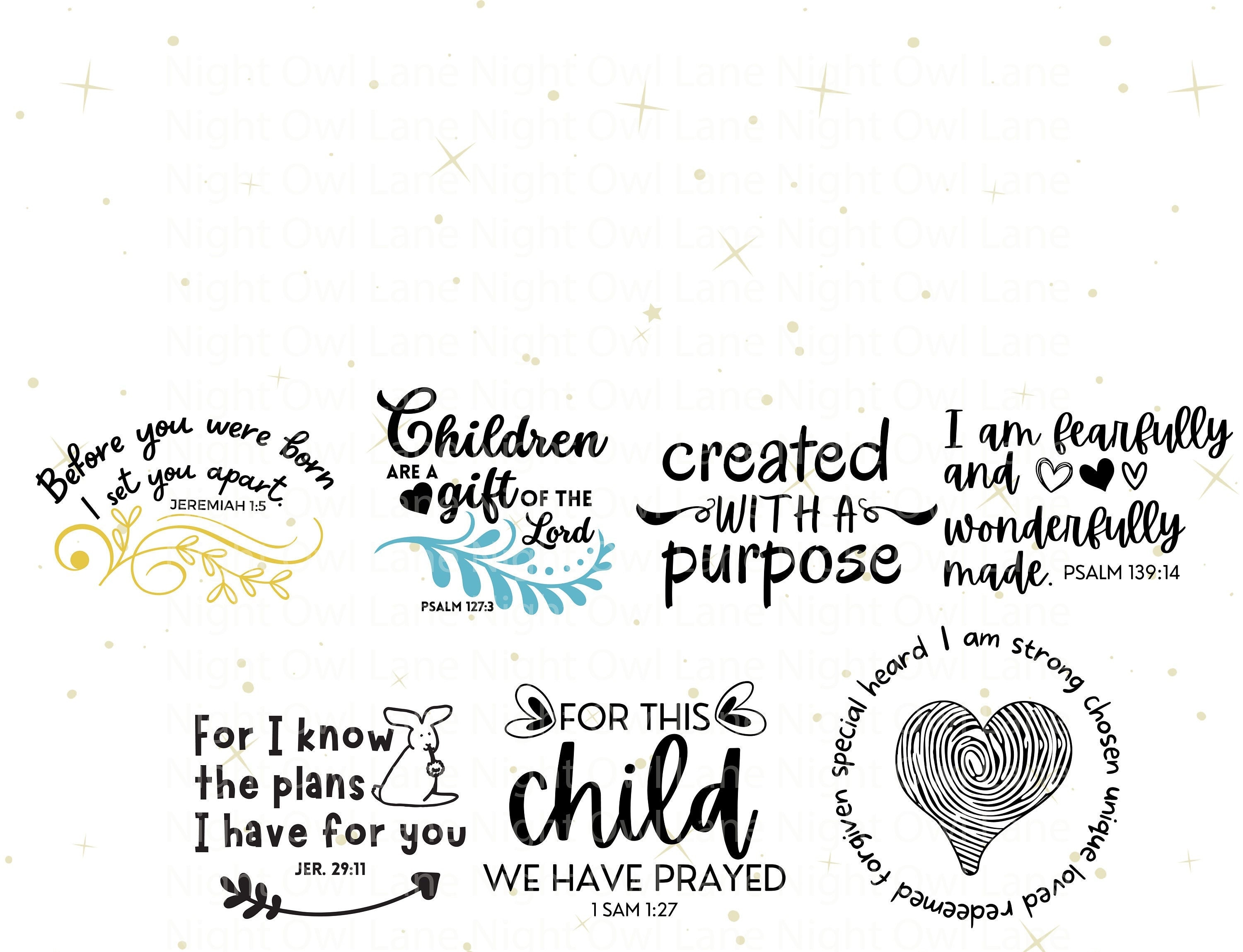 Baby Bible Verses Svg Bundle Scripture Svg Christian Baby Etsy