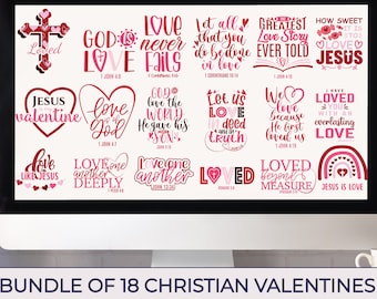 Valentines day scripture svg bundle, christian valentines pngs, valentines scripture pngs, religious valentines svg, jesus valentine svgs