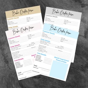 Editable Bake Order Form Template | Cake Business PDF (Digital Download)