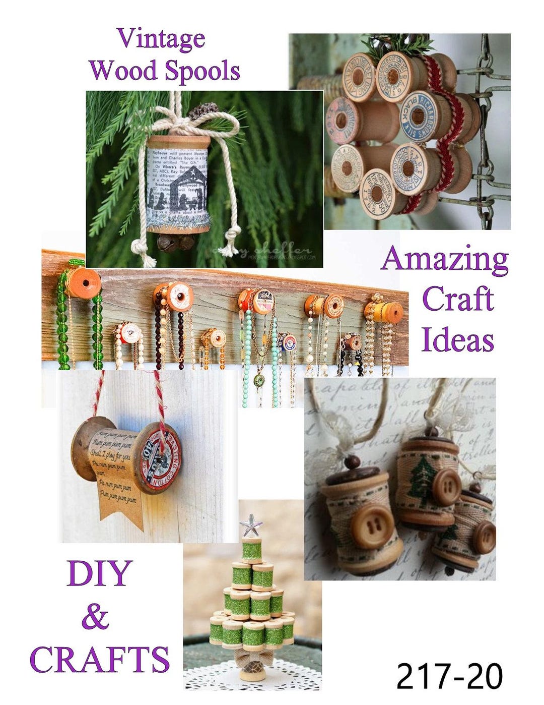 Vintage, Wood, Thread Spools, Craft, Supply, Collectible, Farmhouse ...