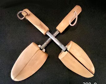 Wooden Shoe Stretchers – Rustic Vintage Style Footwear Forms – DIY Decor or Functional Pair