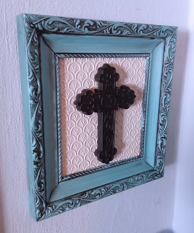 Framed, Cross, 3-dimensional, Wall Decor, 10.25 X 9.5 - Etsy