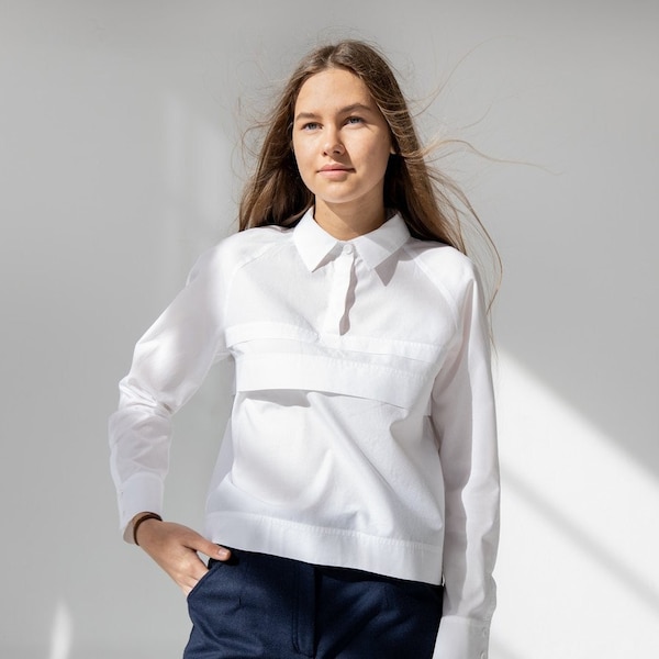 RAGLAN SLEEVE BLOUSE WITH CUFF REBELLE REBELLE