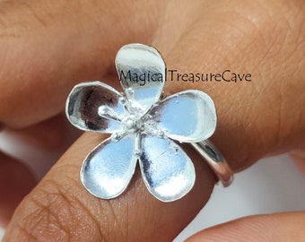 Dainty Flower Ring, Floral Ring, 925 Sterling Silver Jewelry, Wedding Ring, Handmade Jewelry, Statement Ring, Valentine Day Gifts