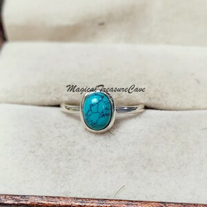 Blue Turquoise Ring, Statement Ring, 925 Sterling Silver Ring, Handmade Jewelry, Turquoise Bridal Ring, Wedding Jewelry,Valentine Day Gifts