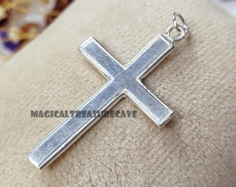 925 Sterling Silver Cross Pendant, Handmade Jewelry, Bohemian Pendant, Silver Cross Charm Pendant, Minimalist Jewelry, Christmas Gift Idea