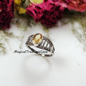Amazing Citrine Ring, Boho Ring, 925 Sterling Silver Jewelry, Bridal Ring, November Birthstone Jewelry, Gemstone Ring,Valentine Day Gifts