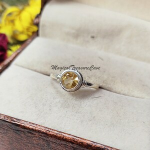 Citrine Ring, 925 Sterling Silver Ring, Handmade Jewelry, November Birthstone Ring, Healing Crystal Ring, Natural Gemstone, Gift For Her
