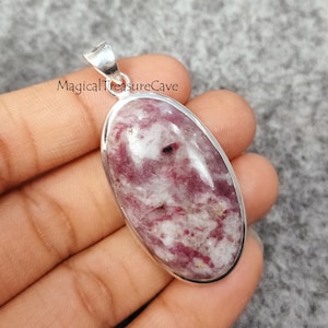 Pink Tourmaline Quartz Pendant, Boho Pendant, 925 Sterling Silver Pendant, Natural Tourmaline Gemstone Pendant, Wedding Gift, Gift For Gf