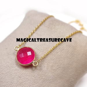 Pink Chalcedony Gemstone Pendant, 925 Sterling Silver Necklace, Wedding Jewelry, Bridesmaid Gift, Birthday Gift, Gift For Her