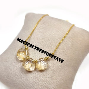 Genuine Citrine Necklace, November Birthstone /Handmade Jewelry/ Necklaces for Women, 925 Citrine Gemstone Necklace, Birthstone Necklace