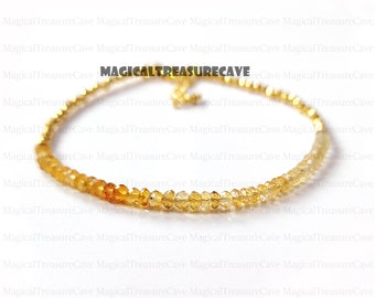 Citrine Bracelet, 14k Gold Finish Bracelet, Gemstone Bracelet, November Birthstone, Handmade Jewelry, Hippie Bracelet, Birthday Gift For Her