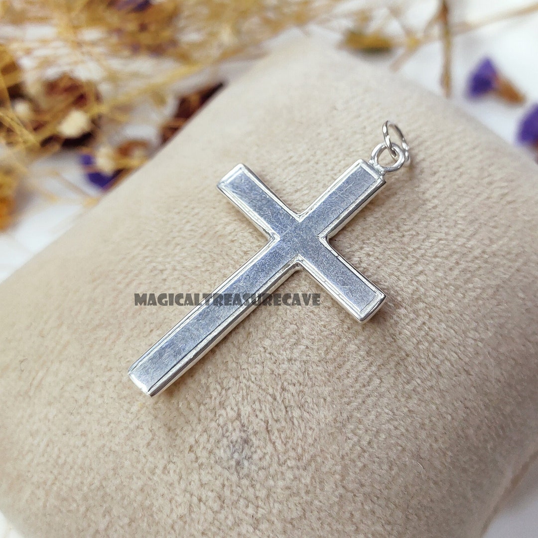 925 Sterling Silver Cross Pendant, Handmade Jewelry, Bohemian Pendant ...