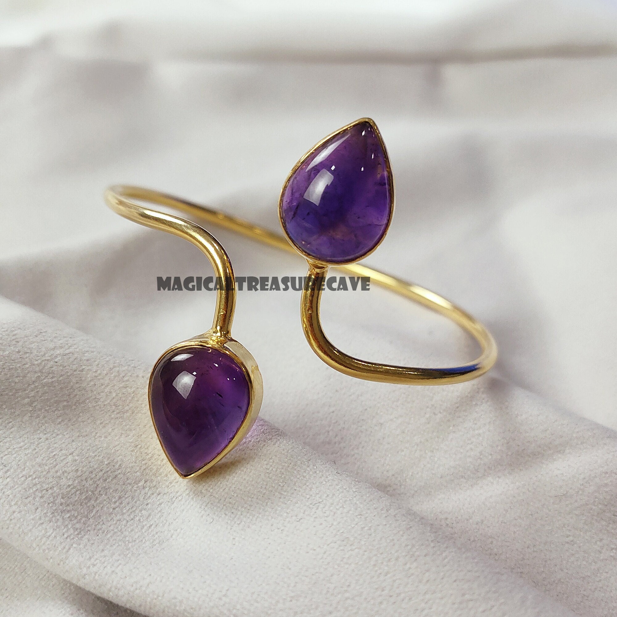 Bracciale In Argento 925 Con Ametista E Cristallo Zircone – Gioiello Viola Per Donna, Regalo Di Natale