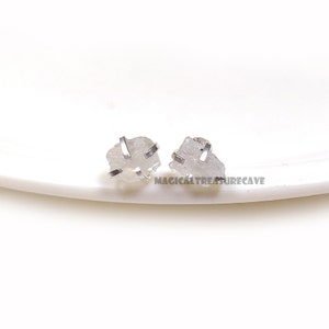MOONSTONE Stud Earrings | Raw Moonstone Ear Studs | Uncut Crystal Earrings | Natural Gemstone Stud Earring | 925 Sterling Silver Stud | Gift