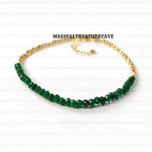 Emerald Bracelet, 925 Sterling Silver Bracelet, Handmade Bracelet, May Birthstone Bracelet, Emerald Crystal Bracelet, Woman Gift