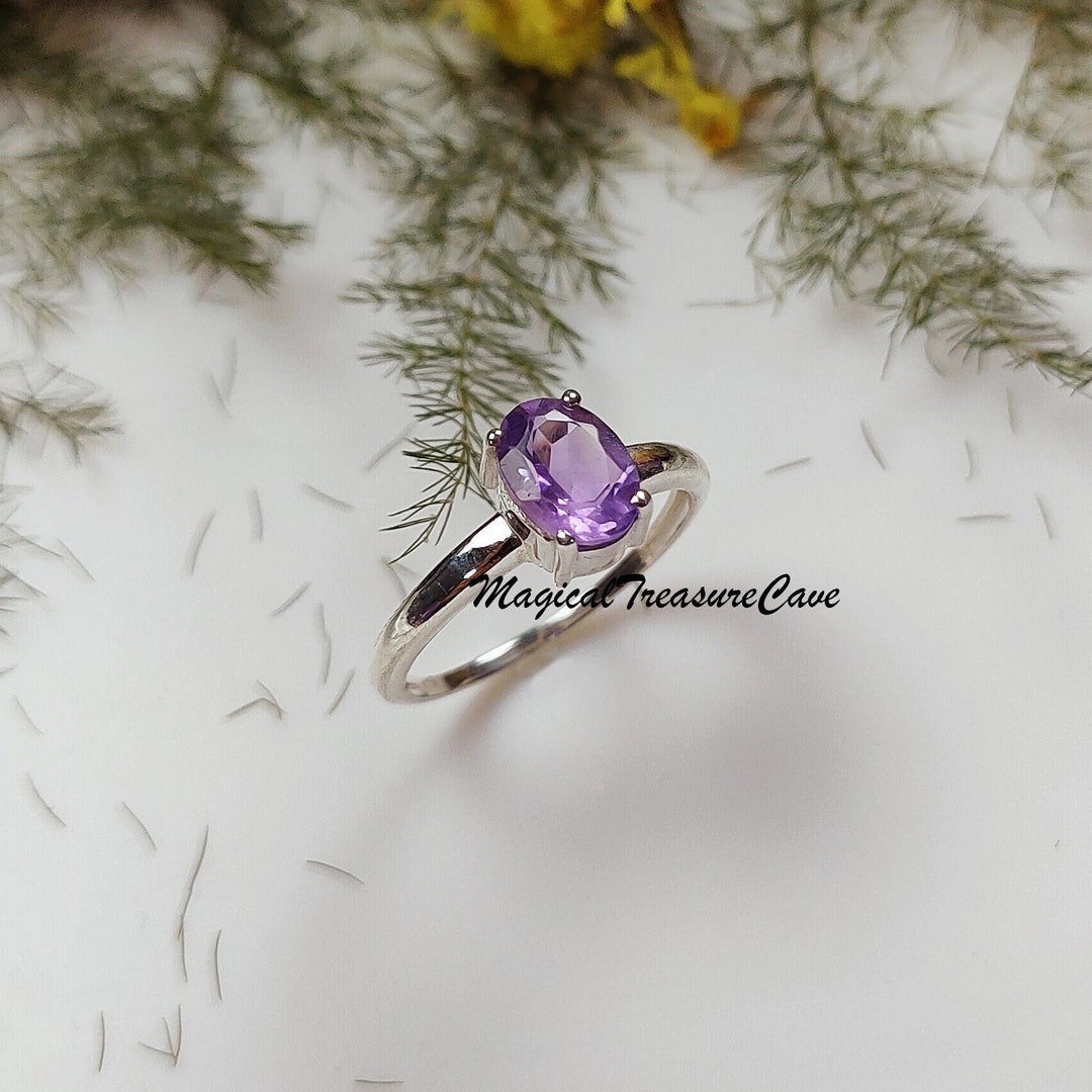 African Amethyst Gemstone 925 Sterling Silver Valentine's Day
