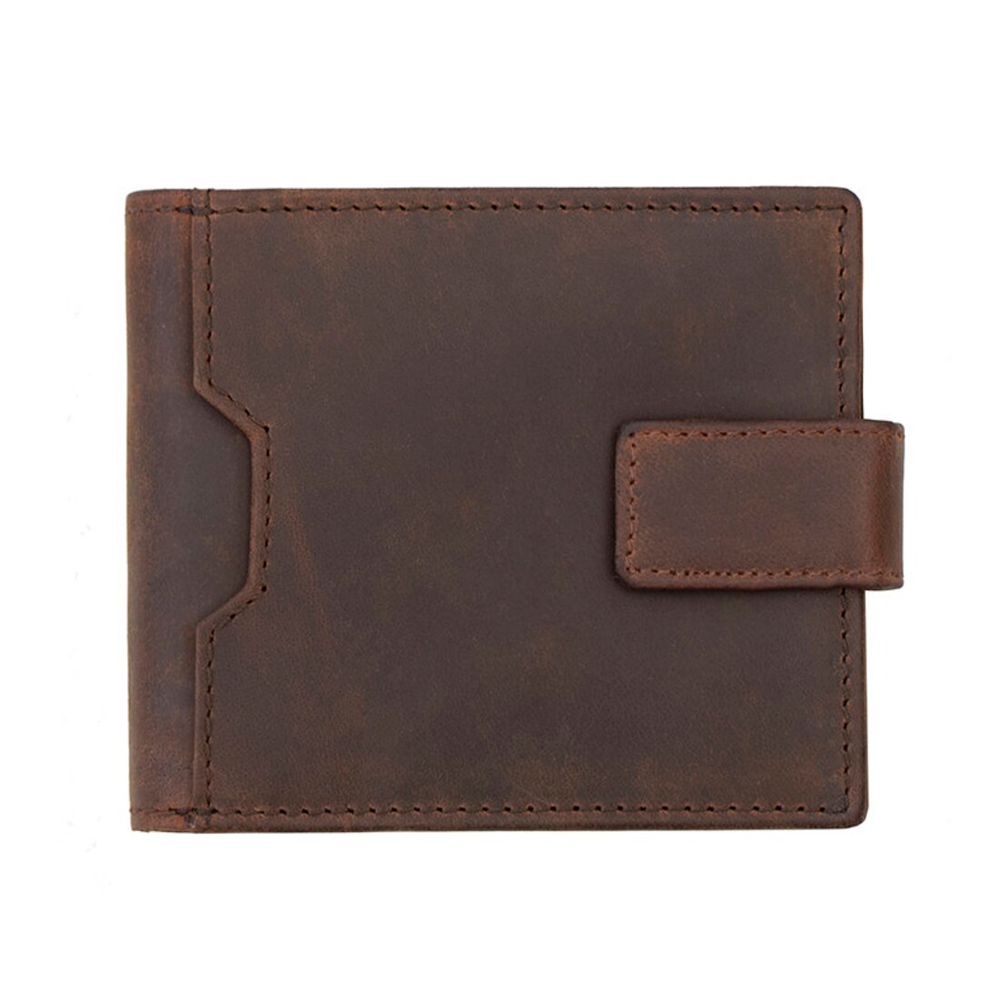 Bifold Brown Leather Wallet for Men Genuine Leather Unique - Etsy