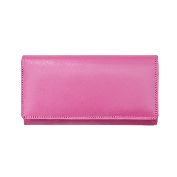 Hot Pink Wallet, Pink Leather Wallet Women, Leather Purses For Women, Ladies Large Leather Purse Pink, Accessories For Her, Unique Gifts
