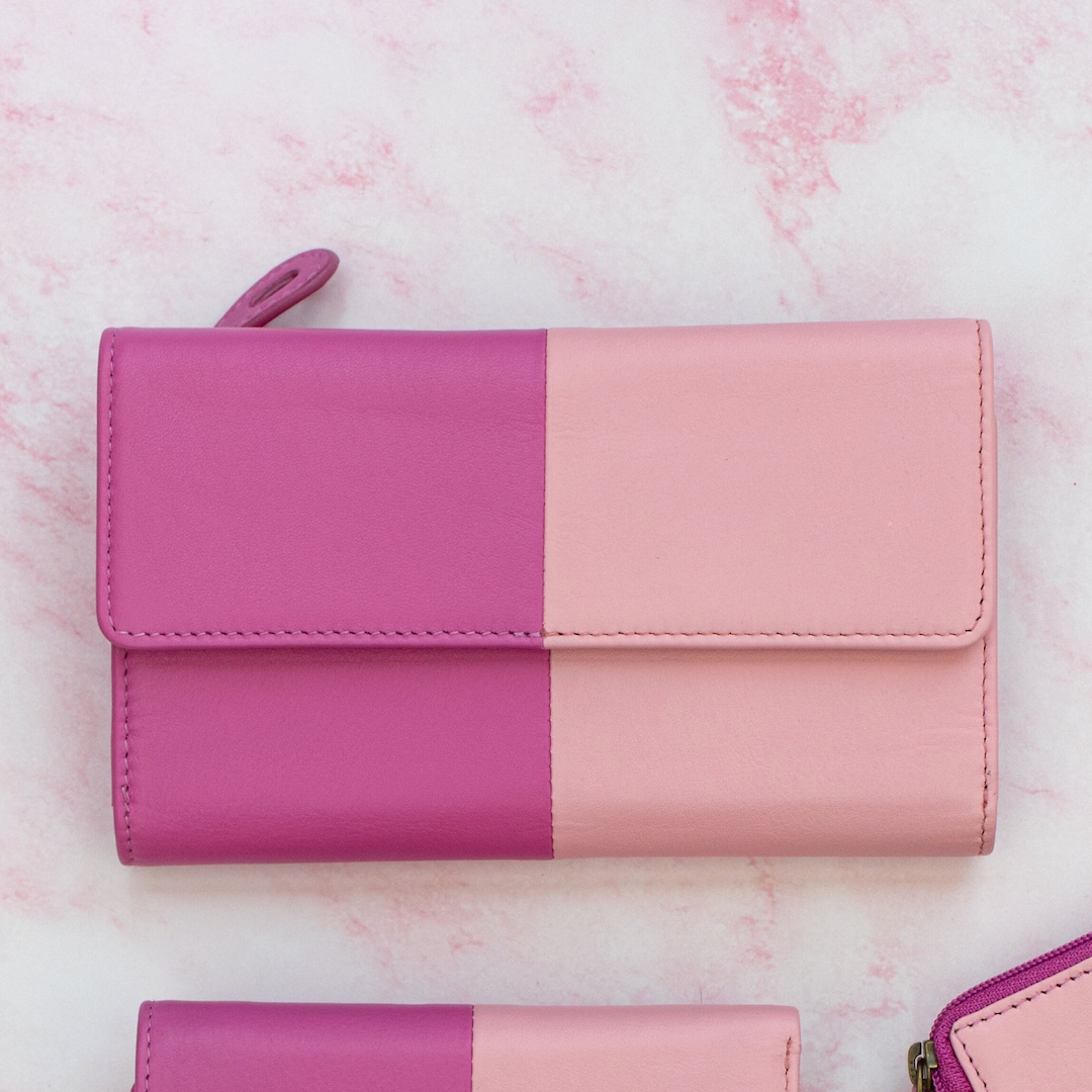 Pink Barbie Wallet, Ladies Pink Wallet, Leather Barbie Gift, Coin Purse ...