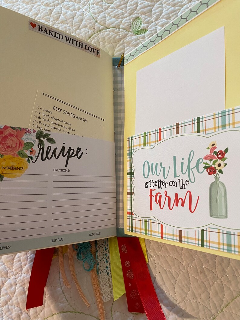 Cookbook Junk Journal Etsy