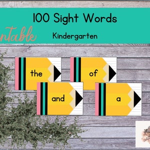 Sight Word Flash Cards, Kindergarten Sight Words, High Frequency Words, Learn to Read, Homeschool learning aids