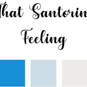 That Santorini Feeling | Color Palette, Procreate, adobe illustrator, png, swatch