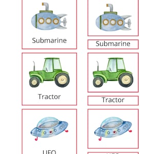Printable Modes of Transportation A-Z Flashcards - Montessori Three ...