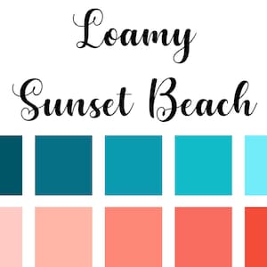 Loamy Sunset Beach | Color Palette, Procreate, adobe illustrator, png, swatch