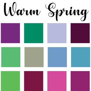 Warm Spring | Color Palette, Procreate, adobe illustrator, png, swatch