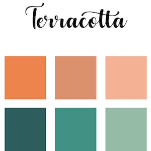 Terracotta | Color Palette, Procreate, adobe illustrator, png, swatch