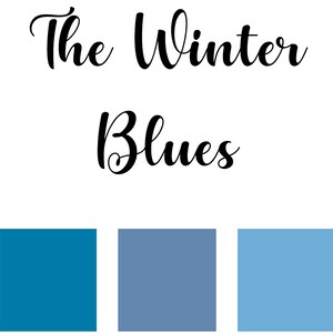 The Winter Blues | Color Palette, Procreate, adobe illustrator, png, swatch