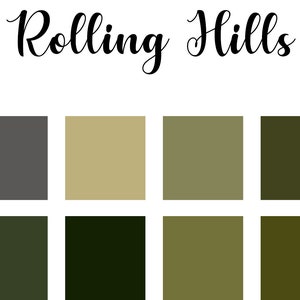 Rolling Hills | Color Palette, Procreate, adobe illustrator, png, swatch