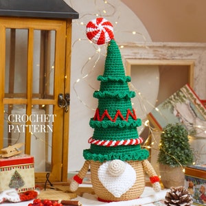 Crochet patterns Christmas tree gnome