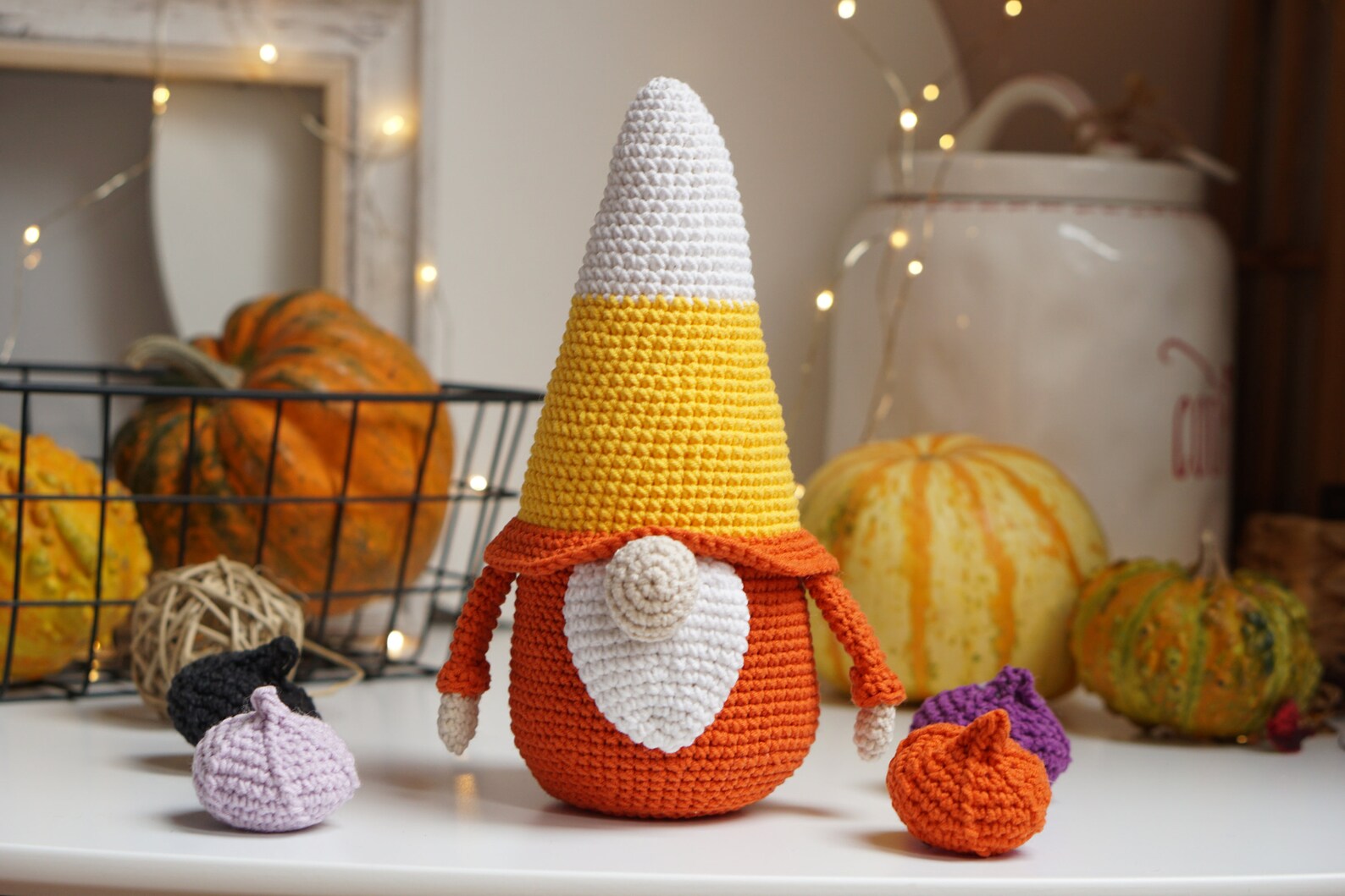 Candy Corn Crochet Patterns Halloween Gnomes / Gnome Amigurumi ...
