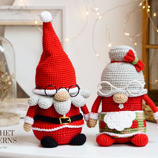Crochet patterns Christmas gnomes Set