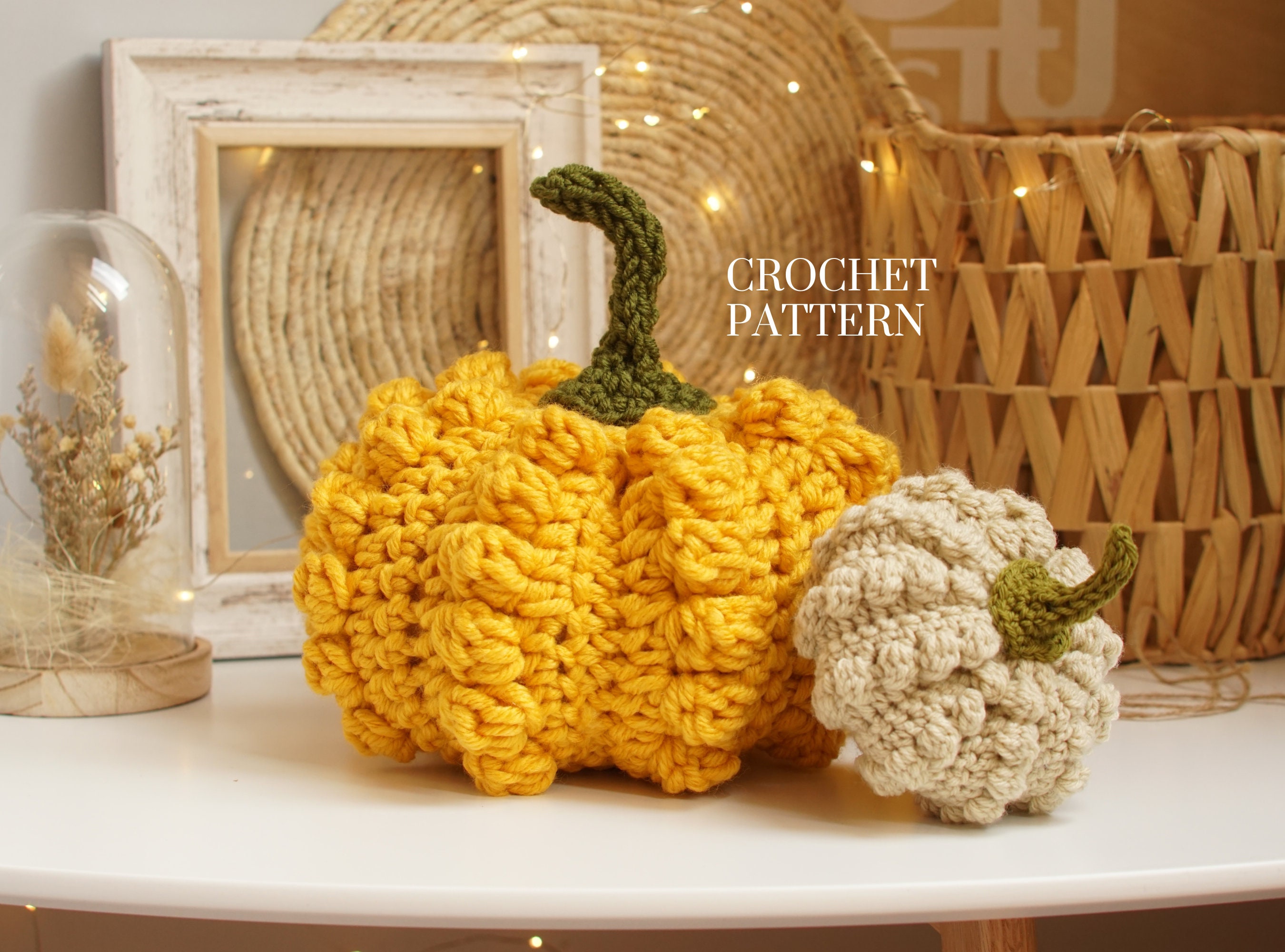 Crochet patterns Pumpkins Video Tutorial, crochet fall decor, autumn amigurumi patterns, crochet food patterns